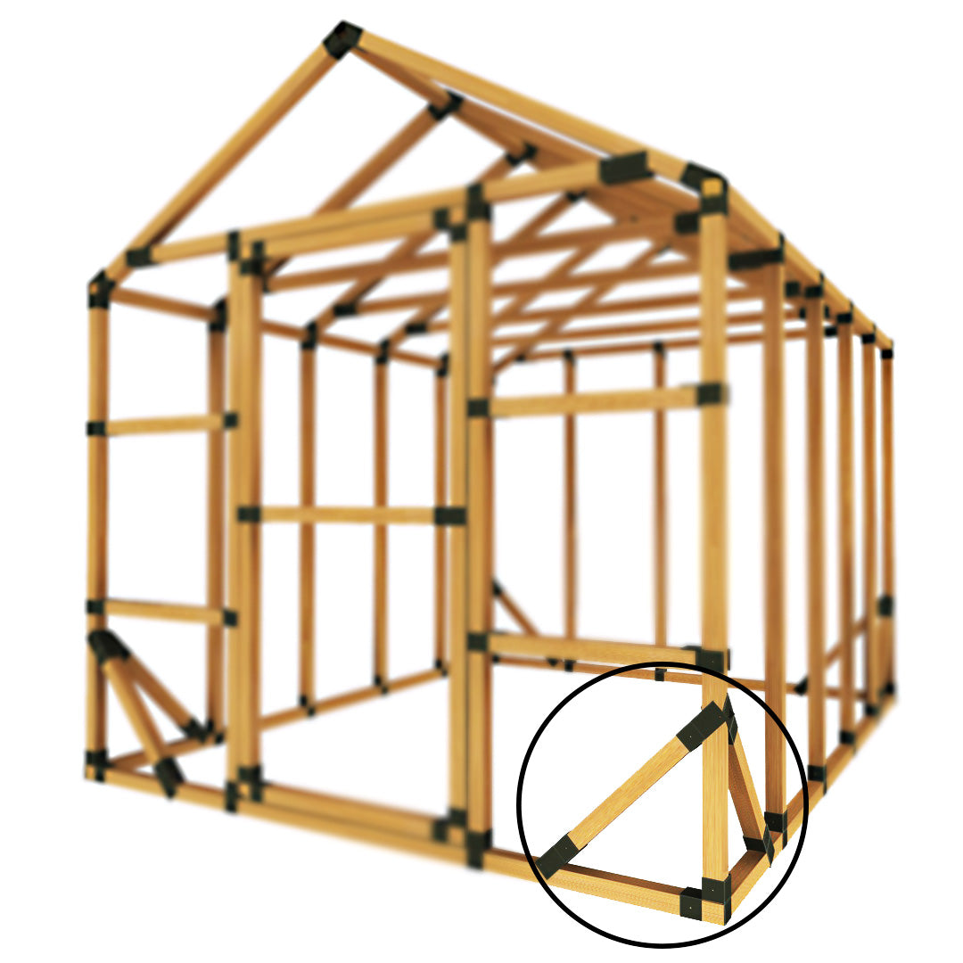 Extra angled corner bracing